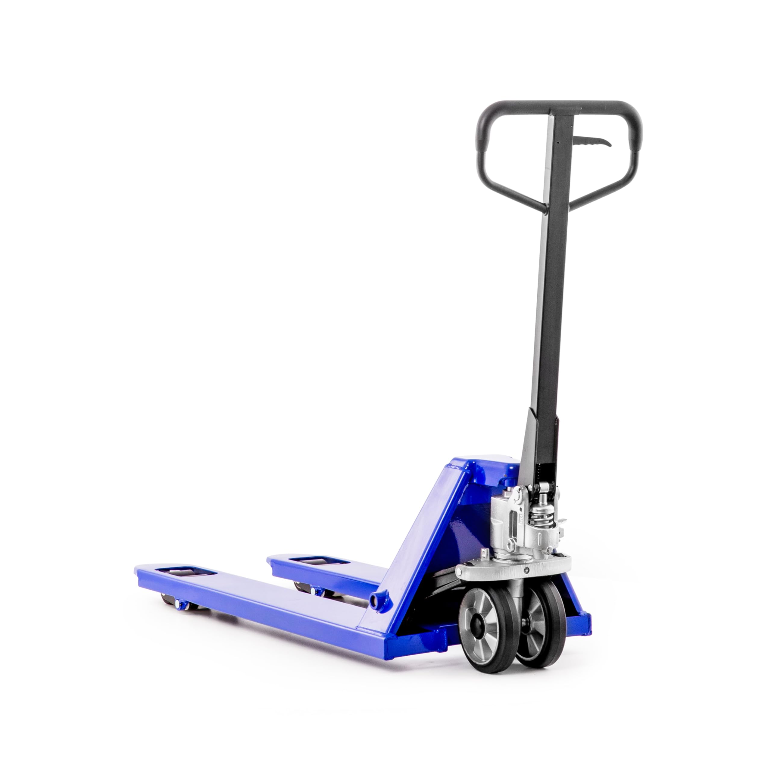 Pallit Hubwagen COMPACT-R | 2500 kg Tragkraft | 800 mm Gabellänge | Gummi Rollen | Single Bereifung | Palettenwagen kurz