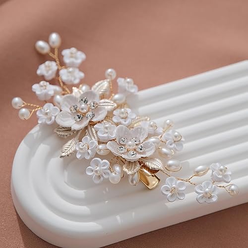 Miniatura 4 de Pinzas para el pelo de boda nupcial, horquillas de cristal con diamantes de imitación, piezas de pelo de flores de cristal, accesorios para el