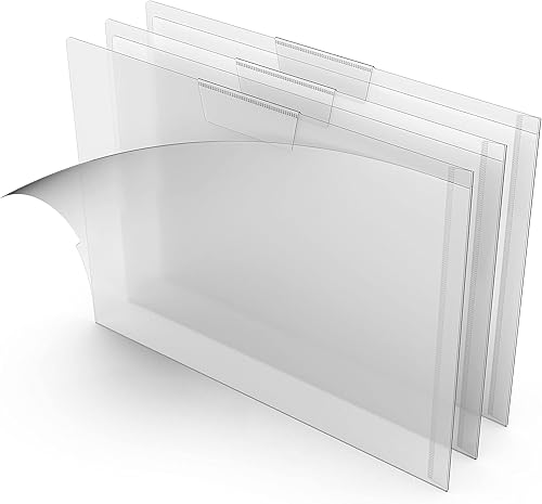 Staples Bolsillo de archivo resistente a la humedad, cierre de solapa, tamaño carta, transparente, 15/cartón (TR36054-CCVS)