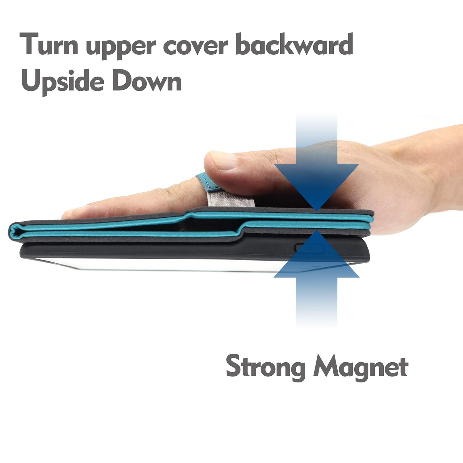 Étui pour liseuse électronique 10ème génération - 2019 et 9ème génération - 2017 - Cuir PU - H01 - Bleu lac
