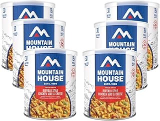 Mountain House Freeze-Dried Buffalo Style Chicken Mac & Cheese #10 Can – 8 Servings per Can – Ready-to-Eat Emergency & Survival Canned Food – Canned Meat Meal Perfect for Camping, Hunting & Backpacking – High-Protein, Easy-Prep Dinner – 30-Year Taste Guarantee – Made in USA – Pack of 6