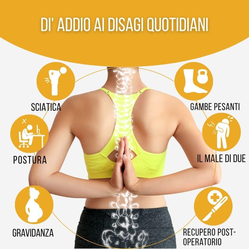 Inphysio® Mezzo Cuscino per Sostegno Lombare, Cuscino Ergonomico Multifunzione, Cuscino Memory Foam, Cuscino Lombare per l'Auto, Sedia da Ufficio, Antidolore, Ipoallergenico, 42 x 18 x 10 cm
