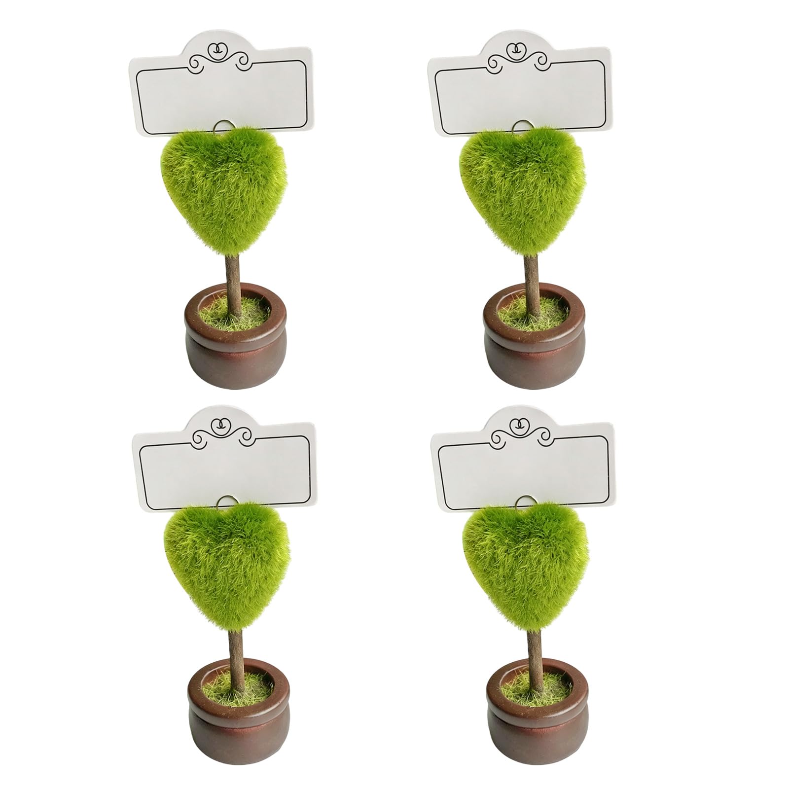 Piceioep Place Cards Stand with Green Plant Texture Name Card Stands for Corporate Event Decoration Celebratory Chair Place Marker