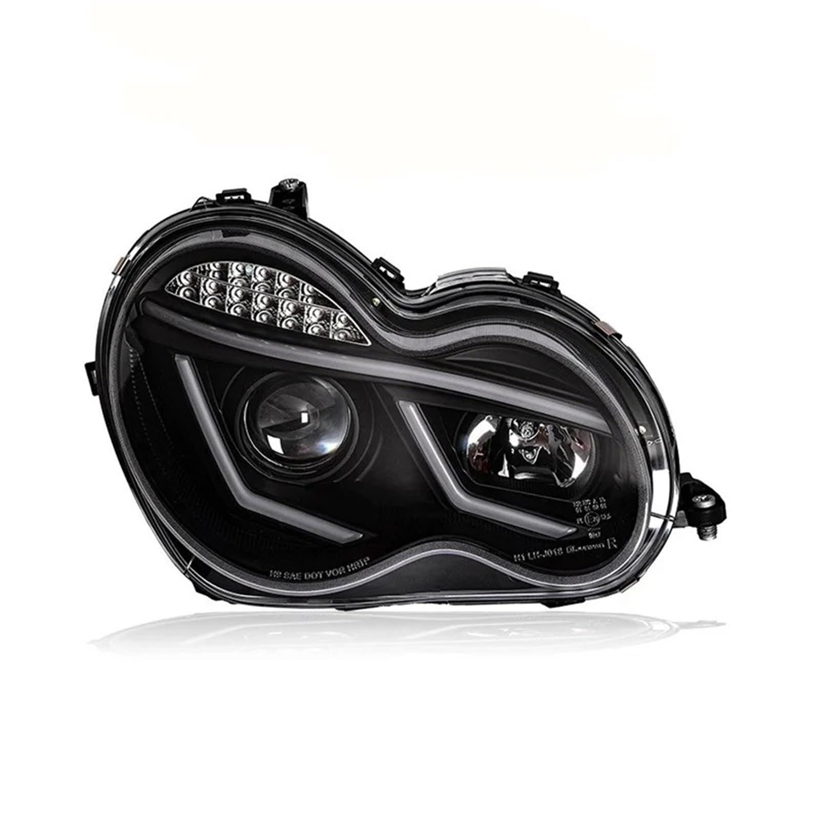 Faro Anteriore per Benz W203 C180 C200 C230 C240 C320 2000-2006, Design Classico Completo, Gruppo Ottico Anteriore (anabbaglianti e abbaglianti).
