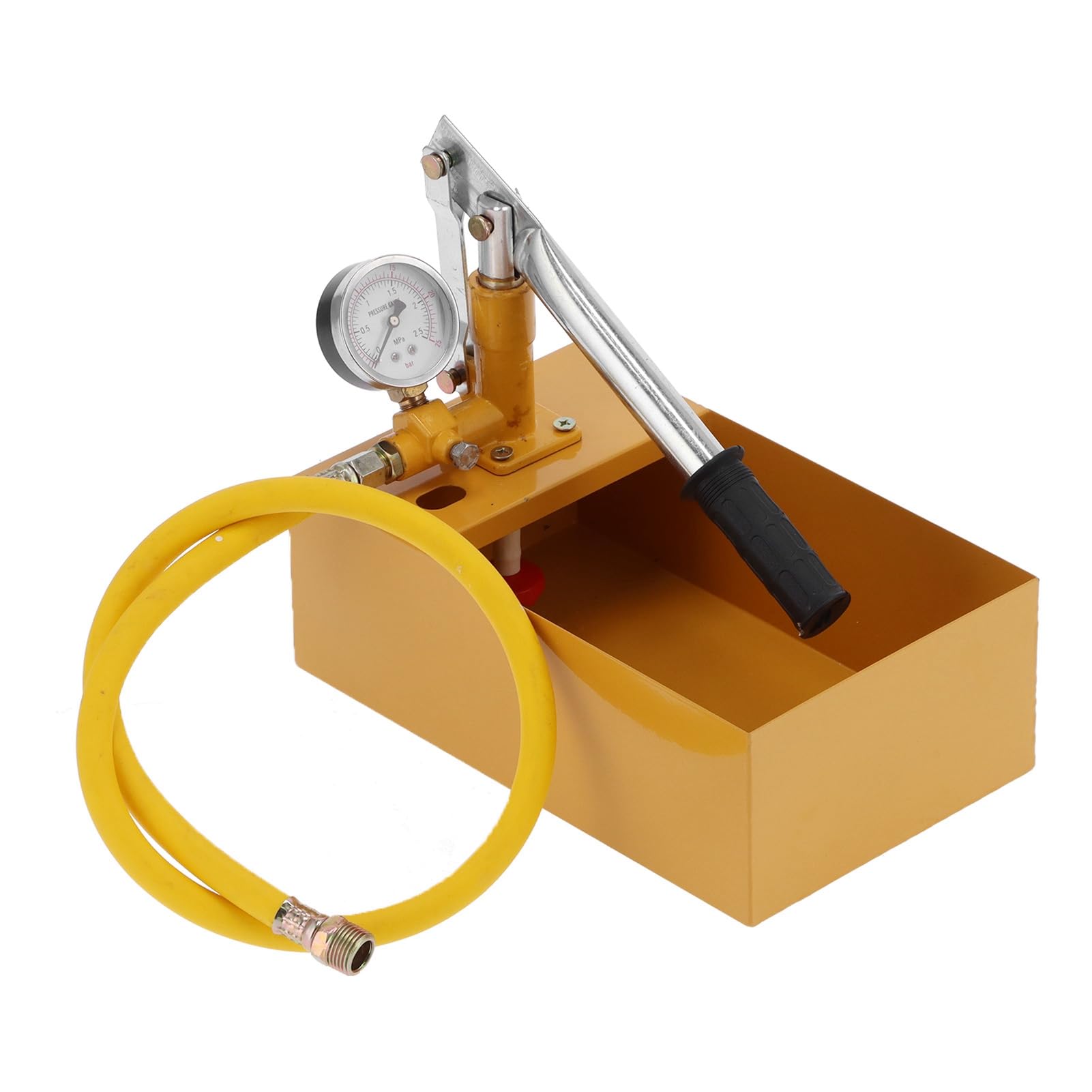 Pompa manuale per prove di pressione, pompa idraulica per prove d’acqua, kit di prova ad alta pressione da 2,5 MPa con manometro chiaro e filtro per impianti idraulici, costruzioni