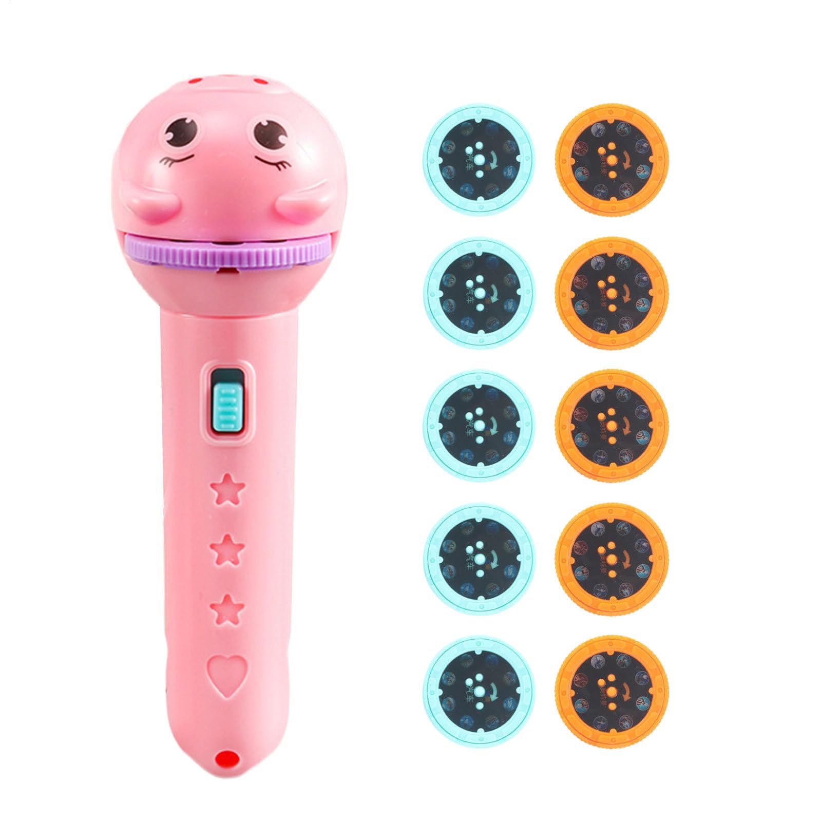 Produktbild von Projektor Geschichten Kinder FORMIZON Taschenlampen-Projektor Für Kinder - 2 Stück Mit 80 Tierbildern Für Magische Lichtshows Märchen Diashow