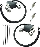 TOTEDELL 2 Sets 592846 Ignition Coil Module & Spark Plugs for Briggs & Stratton Intek V-Twin 18-22HP Lawn Mower Engines