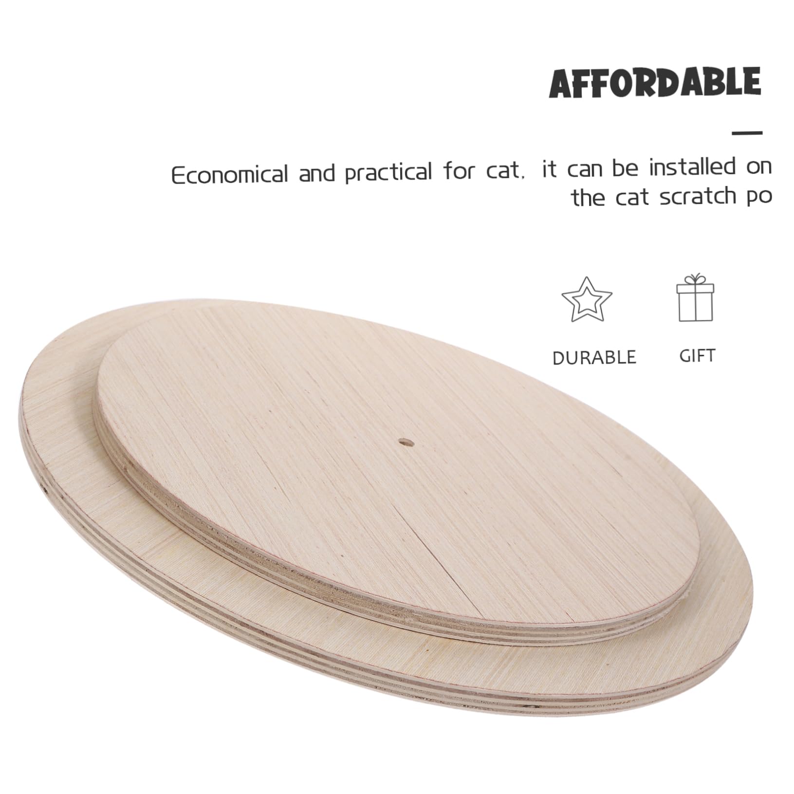 Plataforma de Madera Resistente para Gatos, Recambio para Rascador Base Reforzada, Accesorio para Poste de Juego y Descanso para Gatos Domésticos