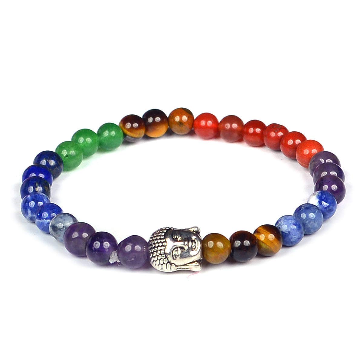 Reiki Crystal Products 7 Chakra 6 mm Natural Crystal Stone Bracelet for Reiki Healing and Crystal Healing for Men and Women (B07HP6K8JH) Amazon Price History, Amazon Price Tracker