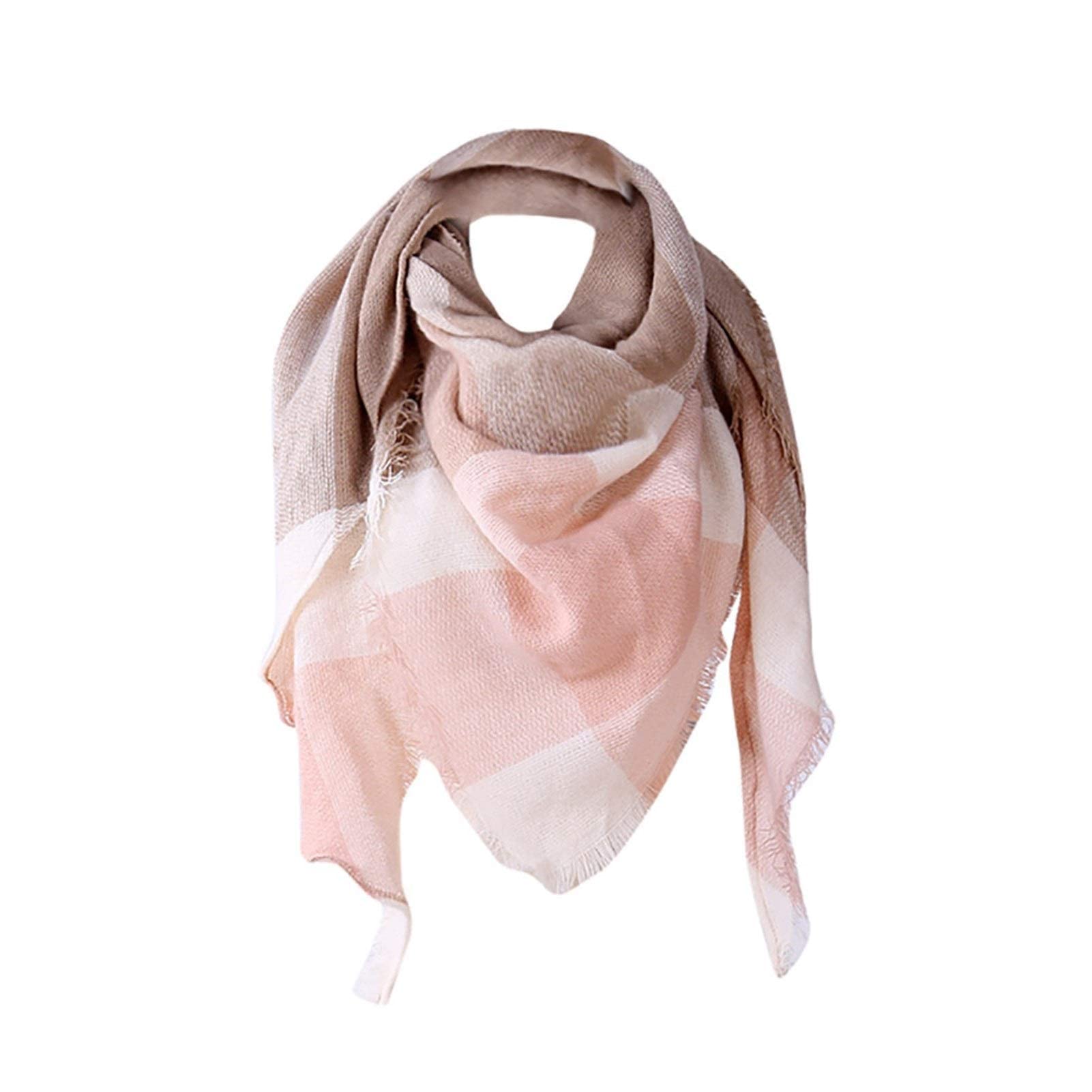 Écharpe en laine contre le froid - Grand châle triangle doux pour femme