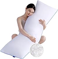YZHOME Memory Foam Body Pillow Insert 20x54 Inch - Soft Full Body Support for Side Sleepers, Pregnant Women & Adults - Breathable Pain Relief