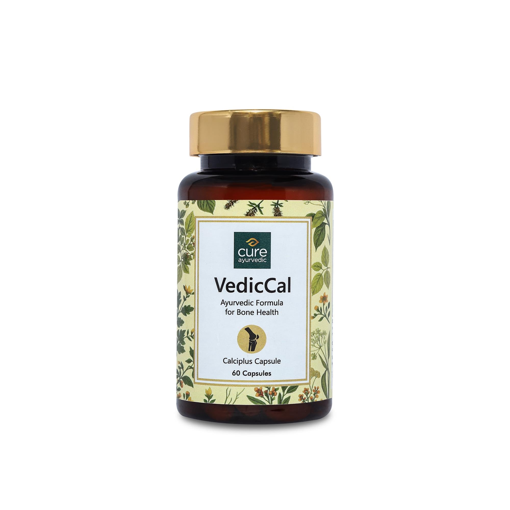 [BRSRGZD4AEGRY3D7] VedicCal Ayurvedic Calcium Capsules for Bone Strength & Density | Supports Bone Nutrition & Prevents Bone Loss | Natural Ingredients | 60 Capsules | For Adults, Women & Men