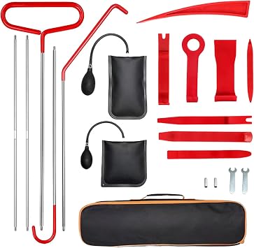 Car Tool Kit, Car Door Open Lock Unlock Tool Kit, Universal Emergency Kit, Professional Emergency Car Tools, Car Tool Kit with Air Wedge Bag Pump, Car Repair Tools, Dents, Repair Car