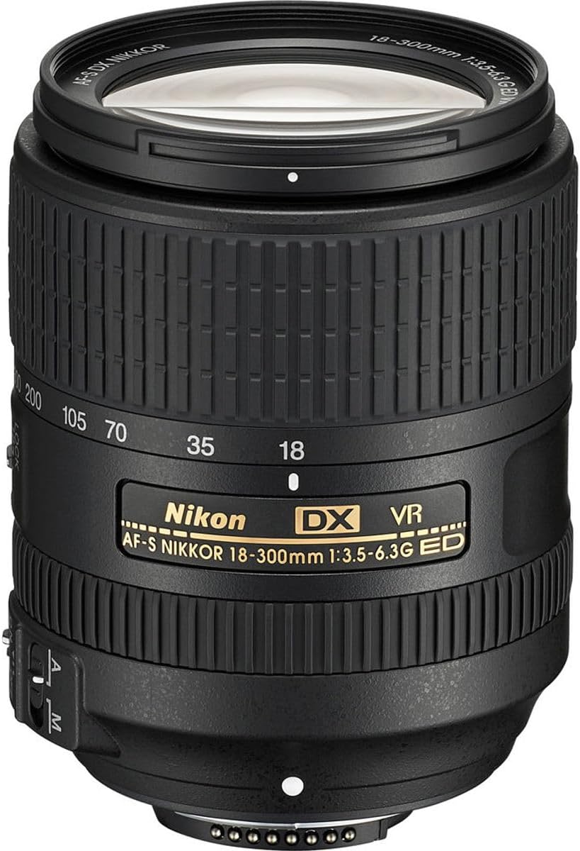 Nikon 18-300mm f/3.5-6.3G ED IF AF-S DX NIKKOR VR Lens - U.S.A. Warranty - Bundle with 67mm Filter Kit, Cleaning Kit