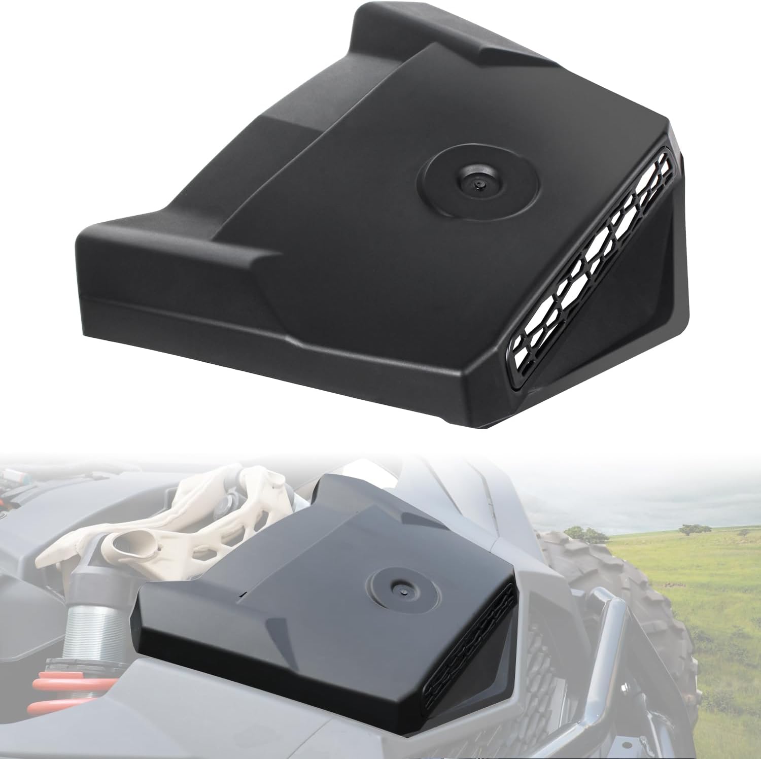 Turbo Hood Scoop with Mesh for X3, Front Air Intake Kit with Mesh Grille Compatible with Can Am Maverick X3 XDS XRS MAX Turbo RR 2017-2025 Accessories