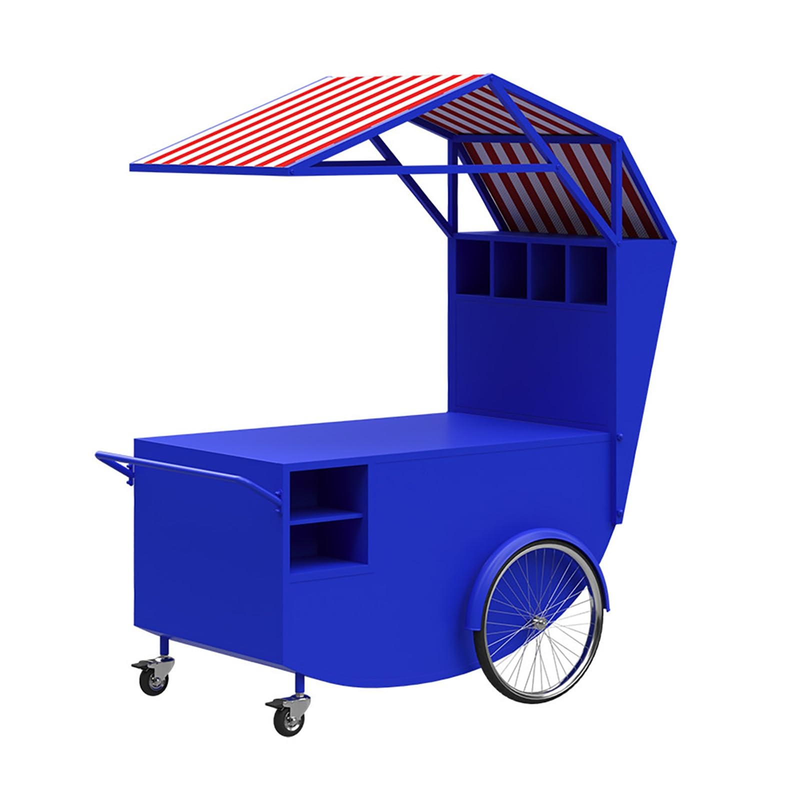Carrello portatile per alimenti con tettoia, ruote bloccabili, cabina per snack e giocattoli, bancarella per cibo da strada, scaffale per mercati, festival, eventi e vendita all'aperto