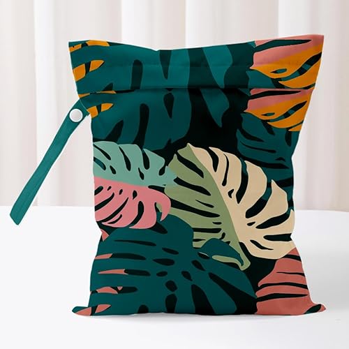 Miniatura 5 de Bolsa húmeda floral reutilizable para viajes, playa, piscina, gimnasio, baño, bolsa impermeable para trajes de baño, tela de gimnasio sucia, Multi