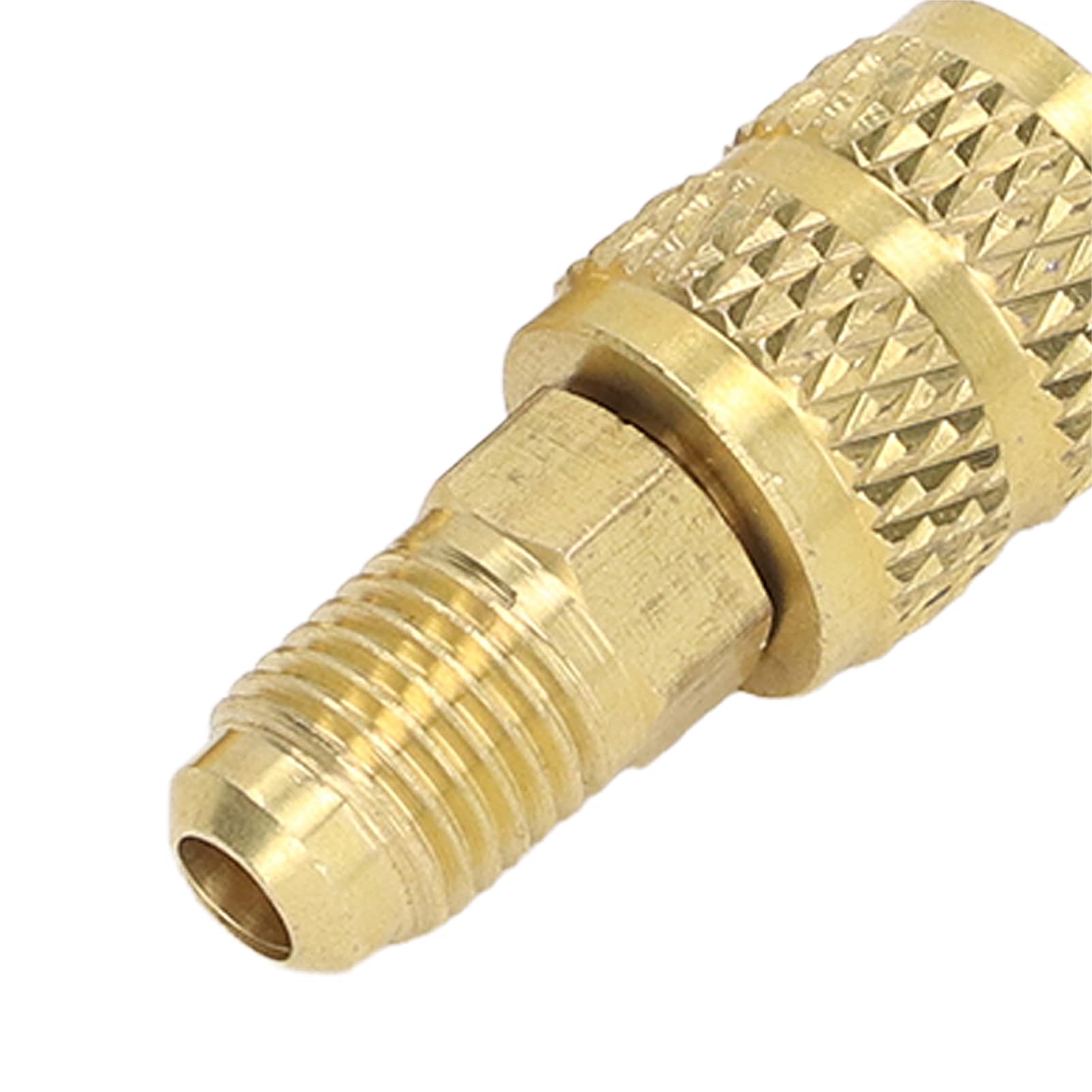 Adattatore per Refrigerante R410 R22, Adattatore Girevole Diritto 1/4 Maschio a 5/16 Femmina per Aria Condizionata