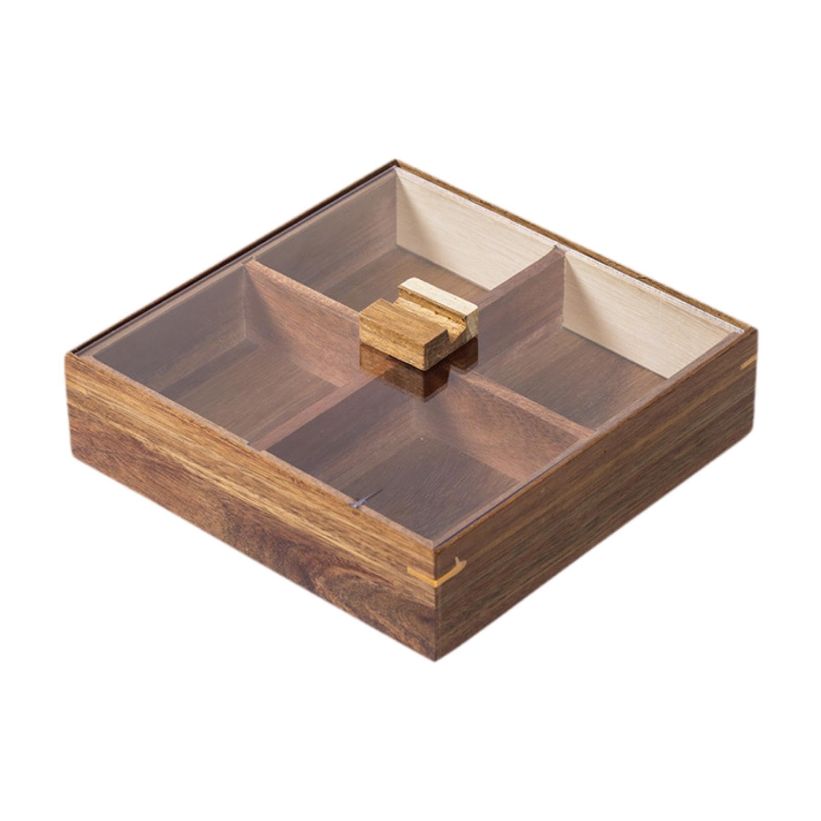 Assiette à dessert à 4 compartiments en bois pour sublimer vos tables de fête