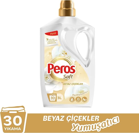 Peros Yumuşatıcı Beyaz Çiçekler 3000 ml