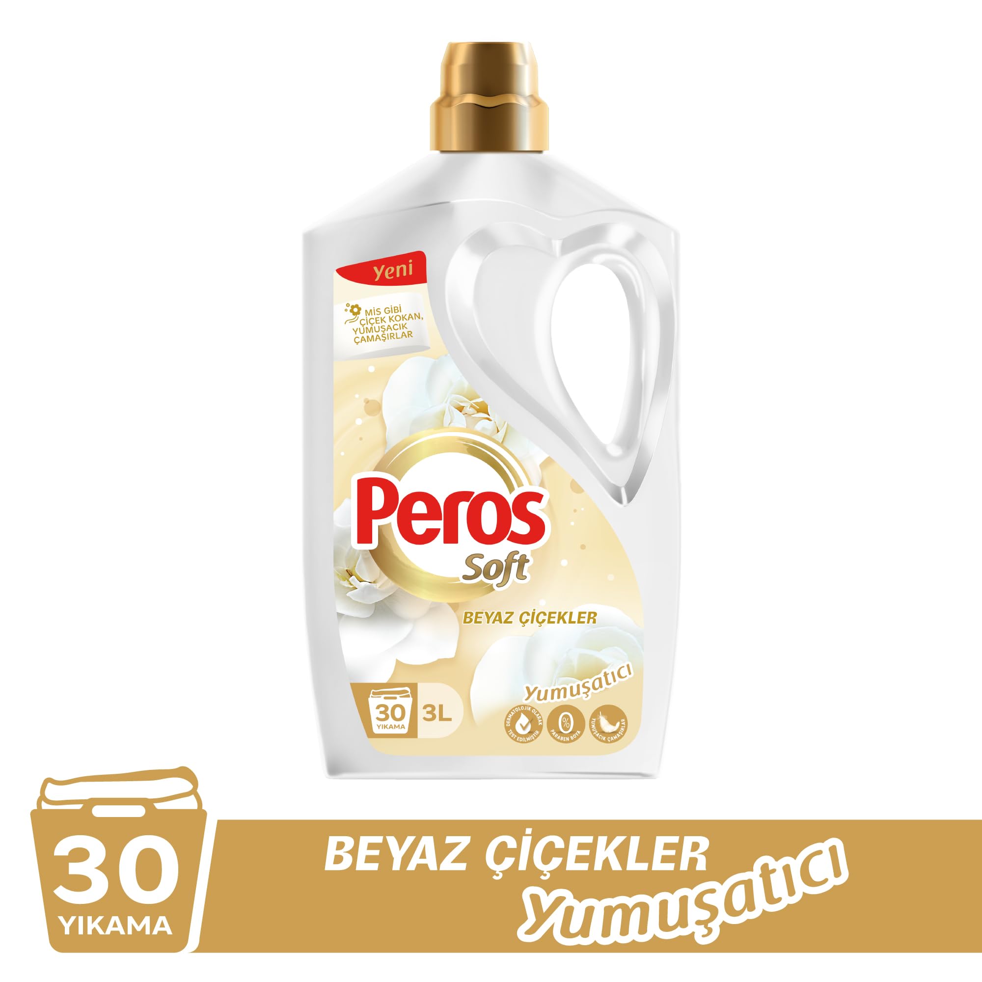 Peros Yumuşatıcı Beyaz Çiçekler 3000 ml