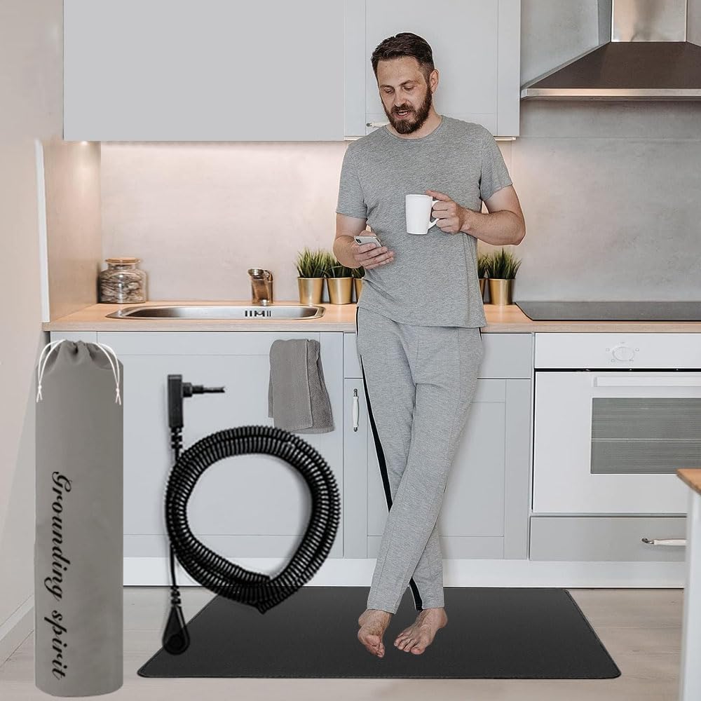 Grounding Mat for Desk, Grounding Foot Mat for Reducing Pain Made by