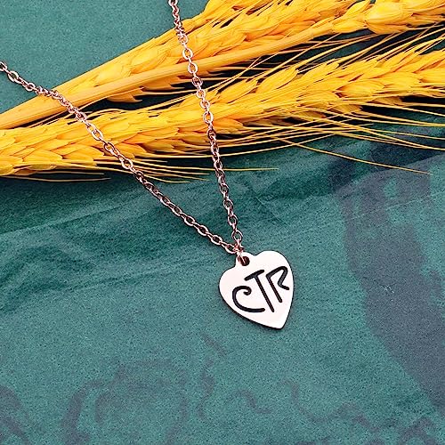 CTR Necaklace LDS Baptism Gift Choose The Right Heart Pendant Jewelry3