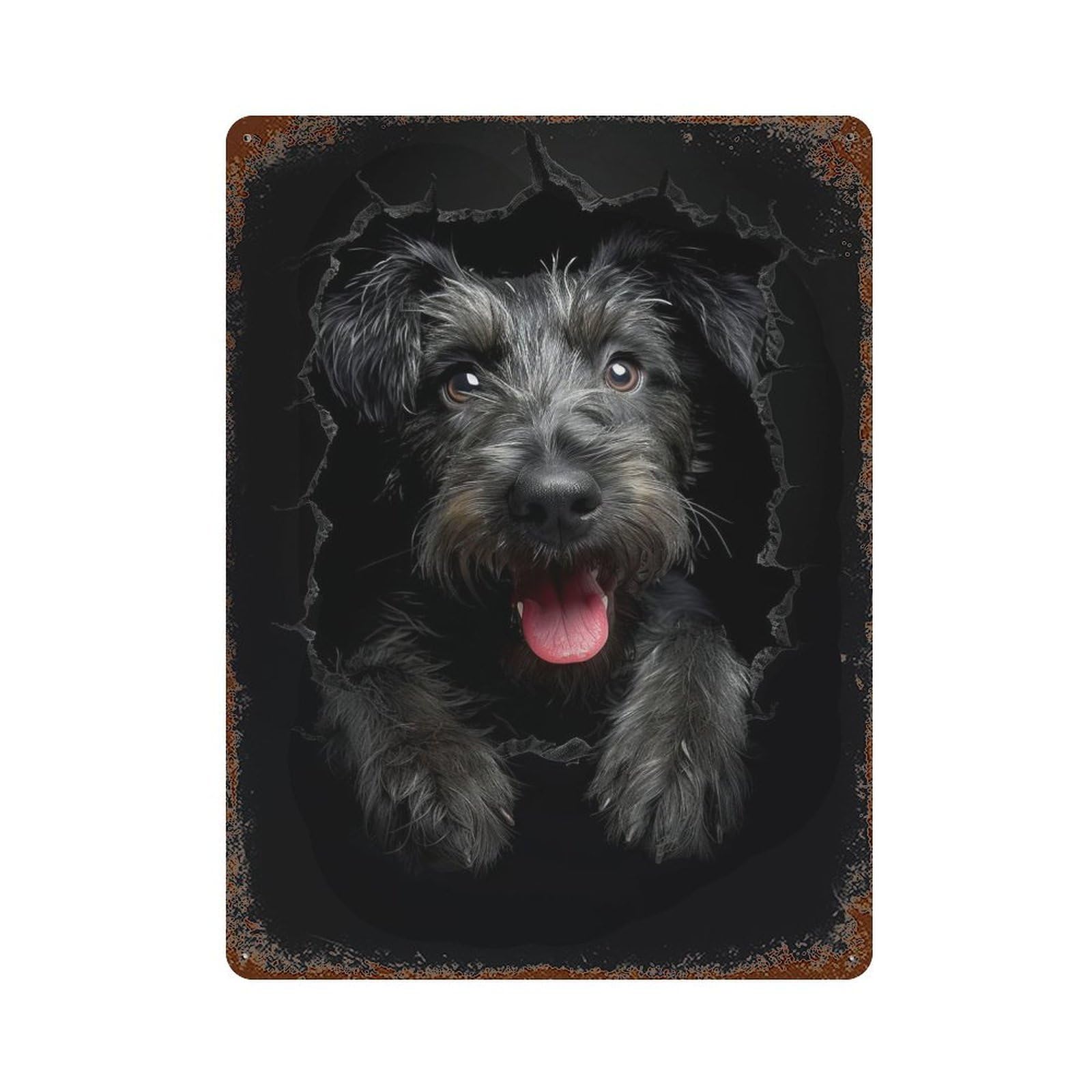 Irish Wolfhound Decorative Tin Sign 15.7"x11.8", for Bistro, Counter And Cafe Decor, Retro Wall Decor