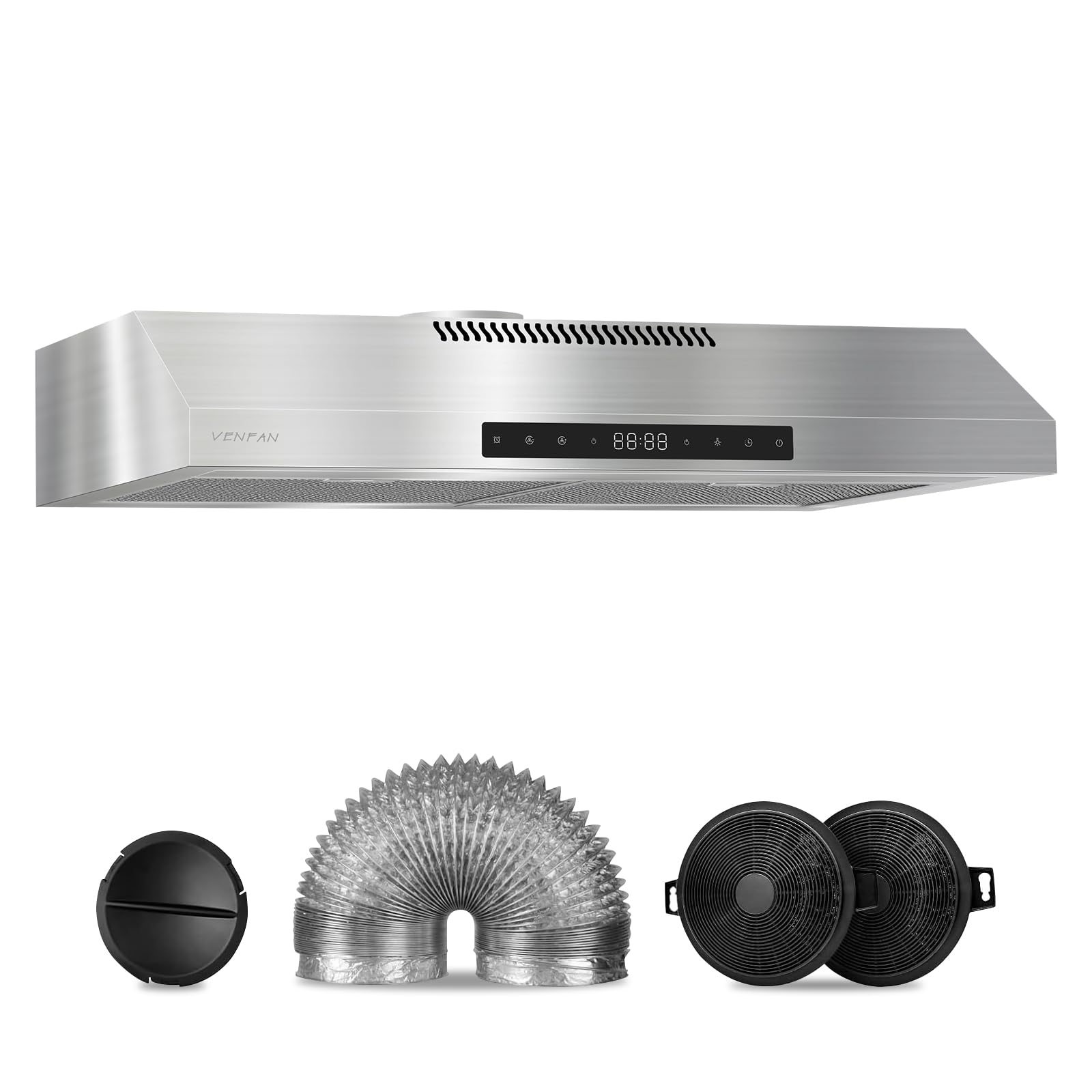 Snapklik.com : Under Cabinet Range Hood 30 Inch, 600 CFM Vent Hood