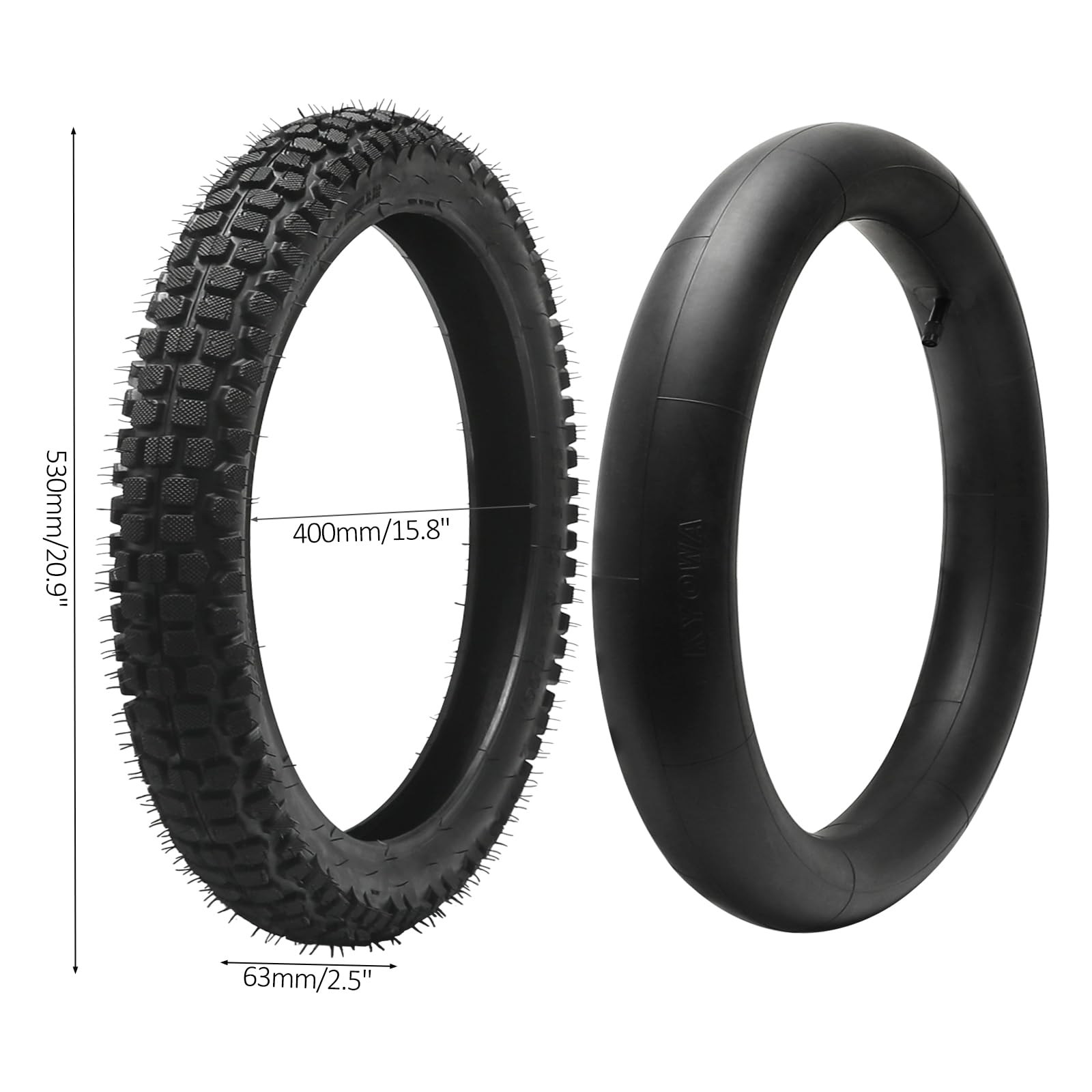 Amazon.com : 20x2.50 (64-406) E-Bike Tire and Tube Set – Off-Road