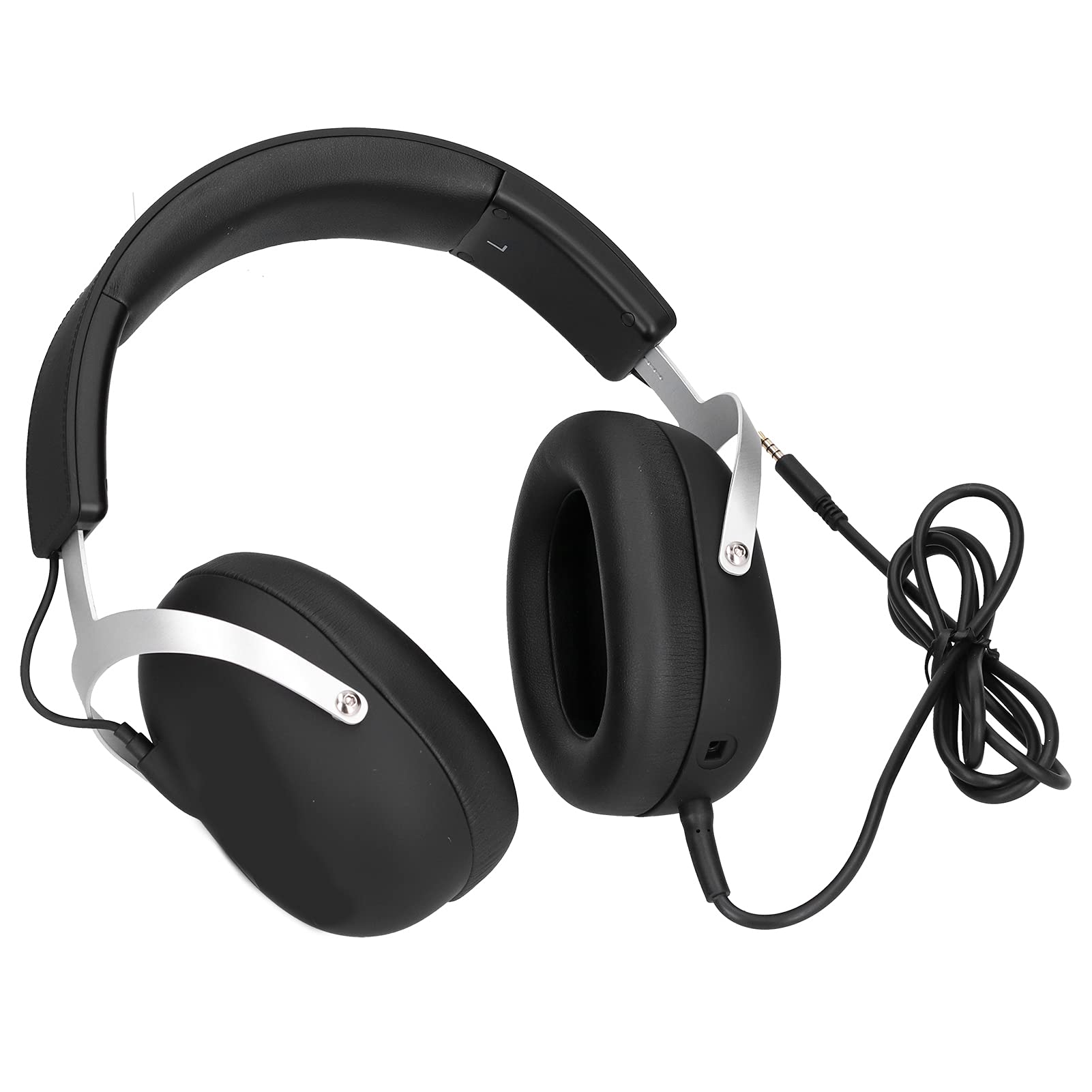 Gamingowy Zestaw Słuchawkowy Nauszny z funkcją Clear Call i Trybem LOL/PUBG do Laptopa PC, Konstrukcja ze Szczotkowanego Metalu Zapewniająca Wygodne Noszenie