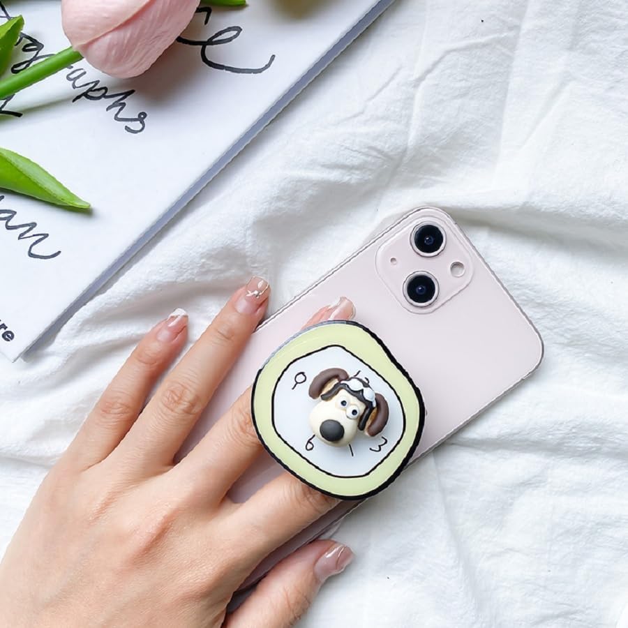 ARFUKA Phone Ring Holder Universal Phone Grip Collapsible Colored Dog and Clock Phone Grip and Phone Stand for Phones and Tablets Pack of 2 image 5