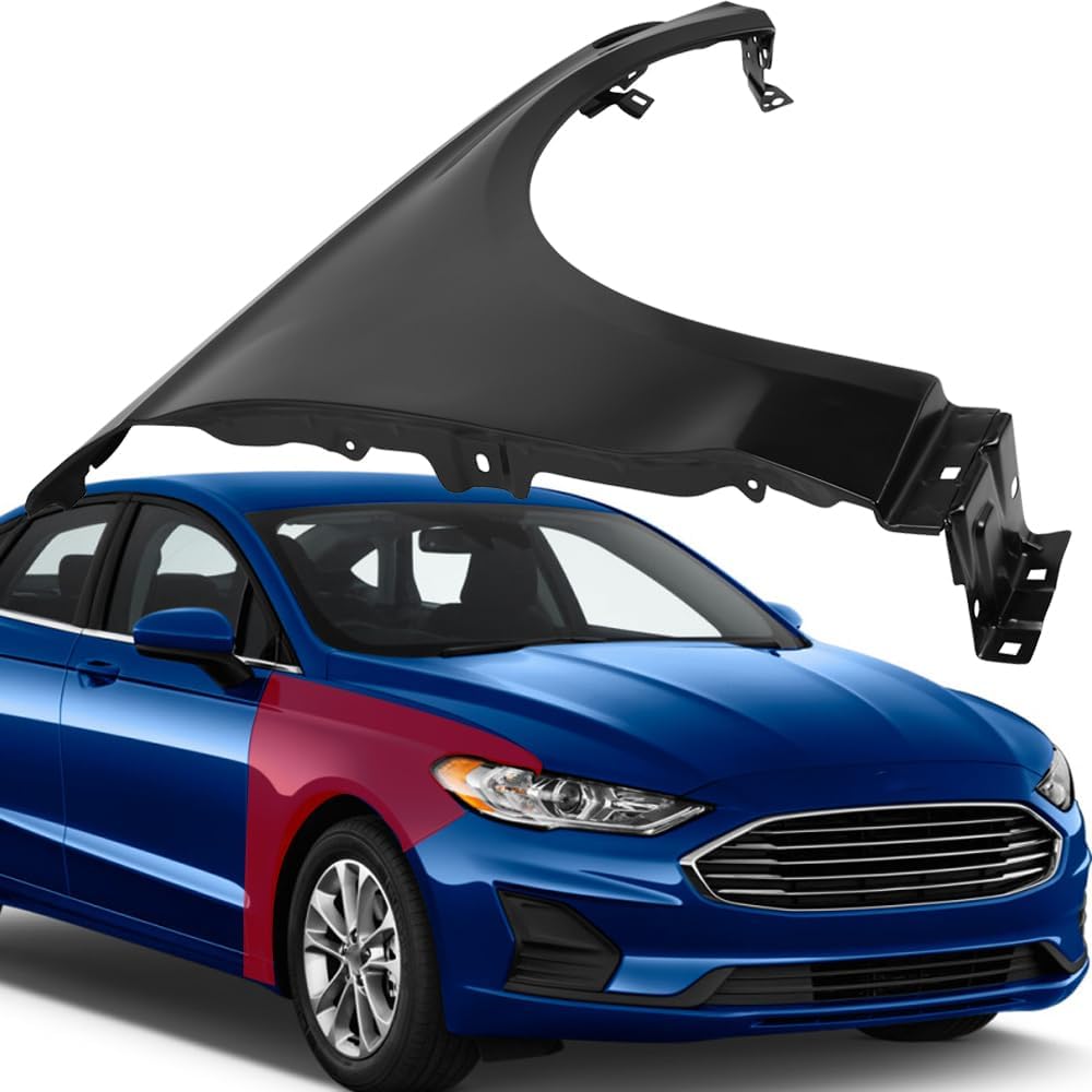 OMGREAT Front Right Passenger Side Fender Compatible with 2017 2018 2019 2020 Ford Fusion Primed Steel Fender Replace OEM 110-02829R, FO1241305