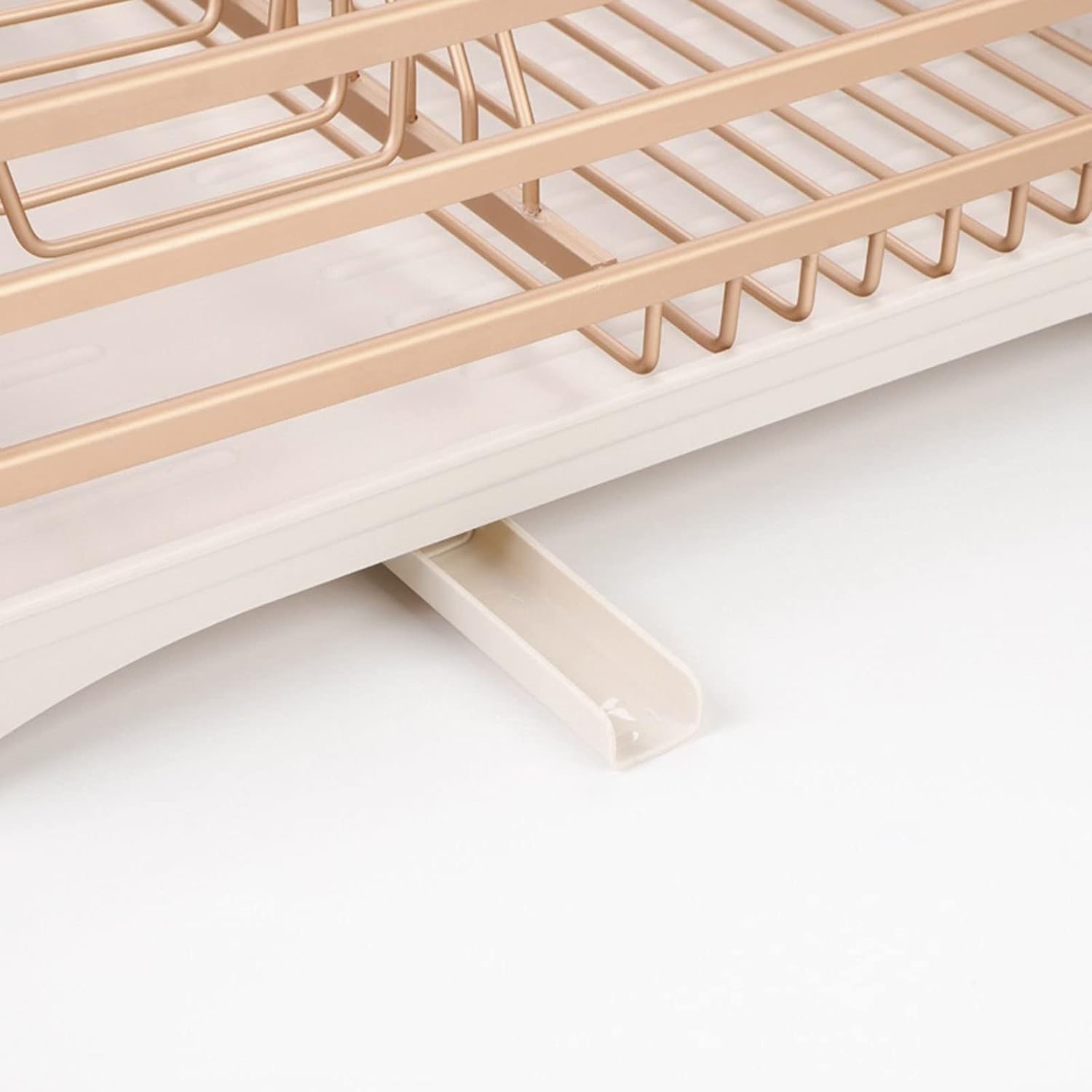 Escurridor de platos de cocina de aleación de aluminio Champagne D – Soporte multifuncional para fregadero, escurridor de cubiertos y Nizer para platos y cuchillos