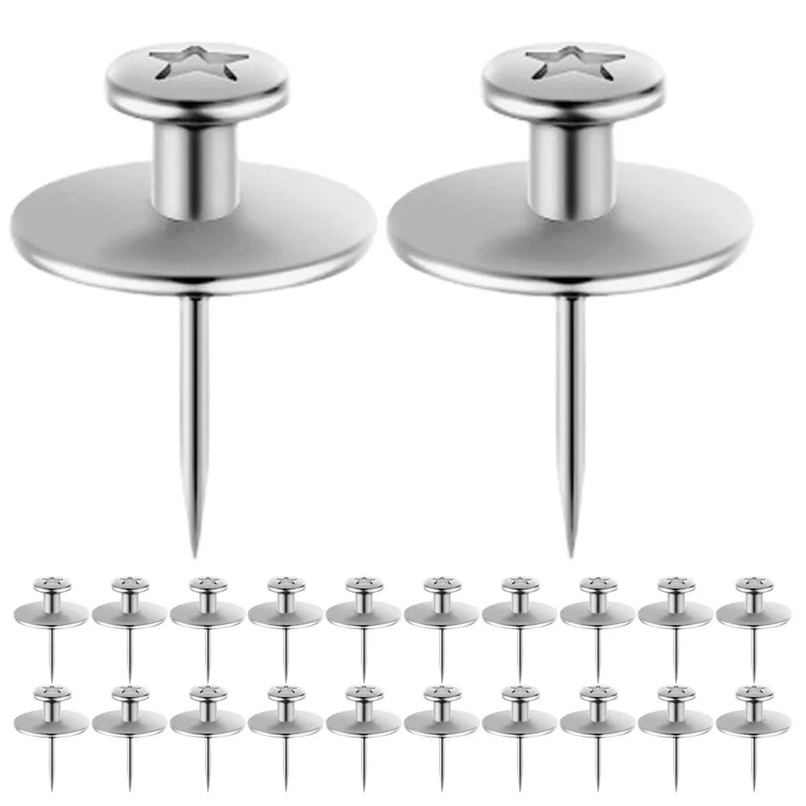 Push Pins 30Pcs Zinc Alloy Flat Top Push Pins