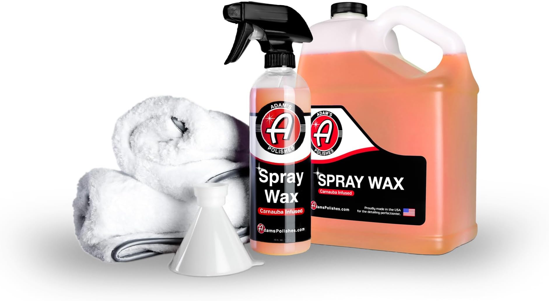 Adam's Polishes Spray Wax Kit - Advanced Carnauba Car Wax | Car Spray Polish | During Car Wash Paste Wax Clay Bar & Buffer Polisher For Ultimate Protection On Paint Wheels Windows | Cleaning Supplies