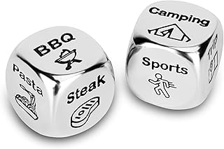 Date Night Dinner Tin Dice, Tin Gifts for 10th Anniversary, Meal and Activity Decider Entertainment Dice, 10th for 10 Year Anniversary, Valentine, Birthday