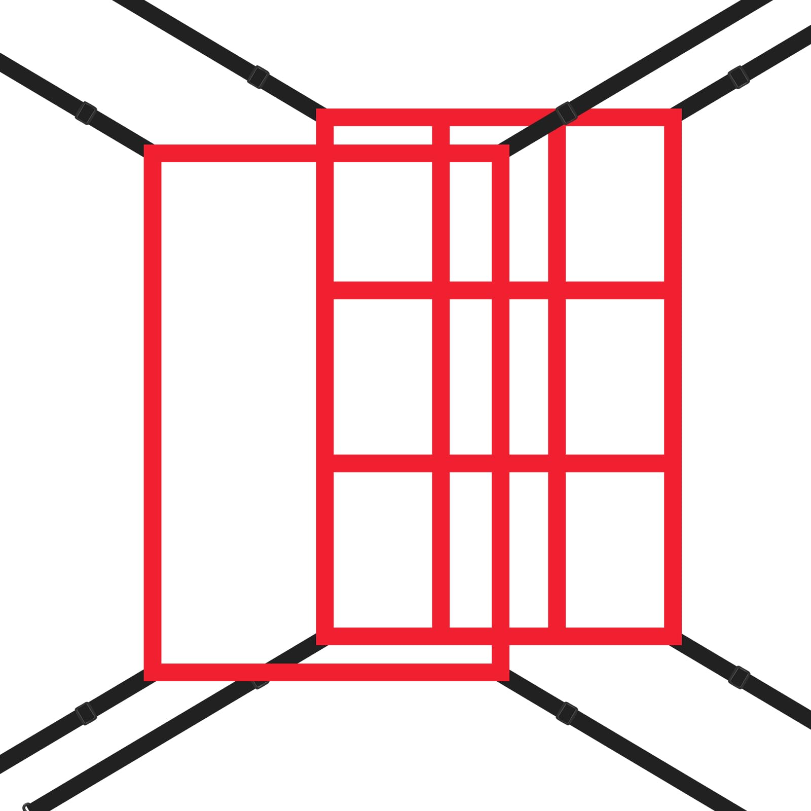 Wiseek 1pcs/2pcs Strike Zone Target Net,13.5x21.5in Pitching Strike Zone Net,Portable Strike Zone Plate for Baseball Pitching Accuracy Improve