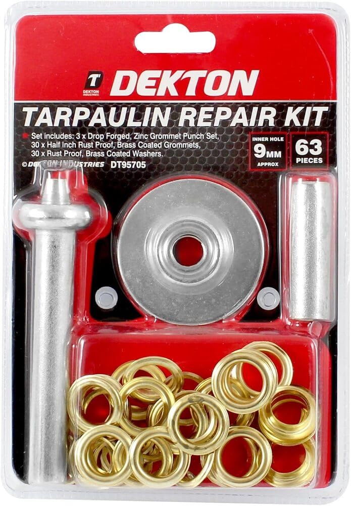Dekton Tarpaulin Repair Kit - 63pcs