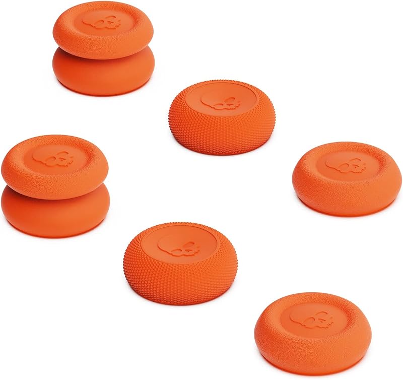 Skull & Co. Skin, CQC y FPS Thumb Grips Joystick Cap Cubierta de palanca analógica para controlador Xbox [XSX/XB1] - Naranja caramelo, juego de 6