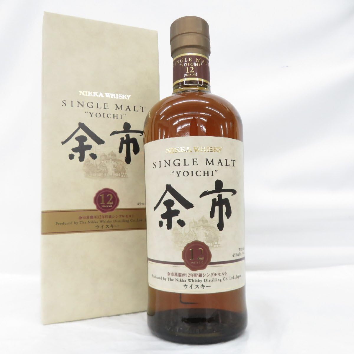未開栓NIKKA ニッカ シングルモルト 余市 12年 ウイスキー 700ml 45
