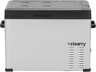 Steamy-E Single Zone 40, Elektrische Kompressor-Kühlbox, 36 Liter, Silber