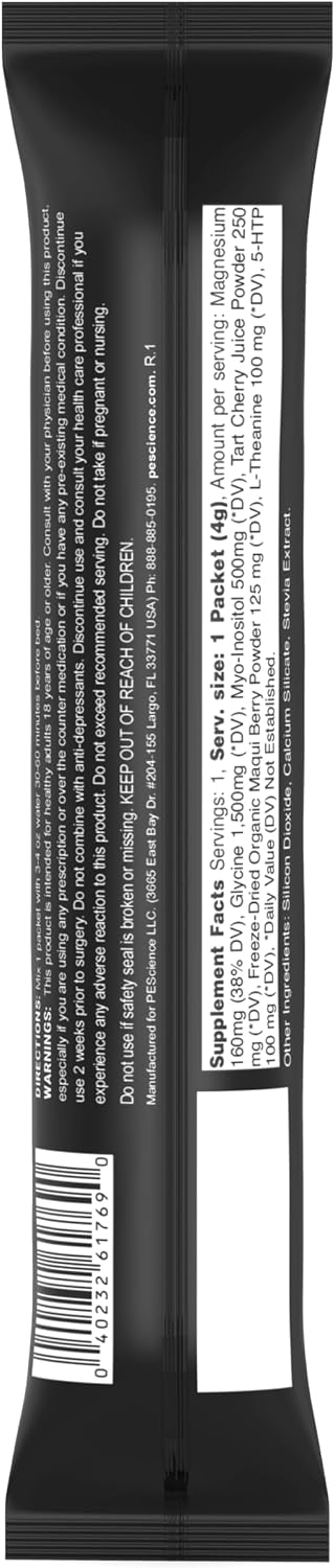 PEscience Haze Sleep Powder, Melatonin-Free, Unflavored, Sleep Support with 5-HTP, Theanine, myo-Inositol and Magnesium, 30 Servings