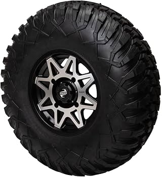 Amazon.com: 4/156 Tusk Tintic Wheel 15x7 5.0 + 2.0 Machined/Black