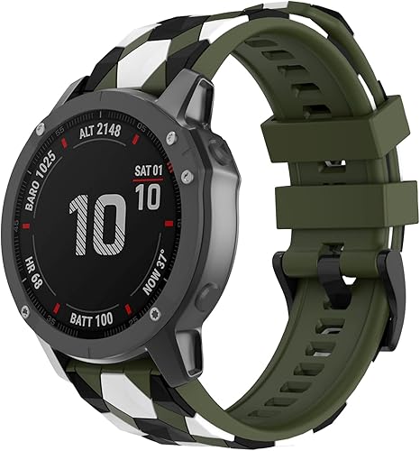 OVERSTEP Correa de reloj compatible con Fenix 5, correa de ajuste rápido de 0.866 pulgadas para Garmin Fenix 5 PlusFenix 6Fenix 6 ProFenix