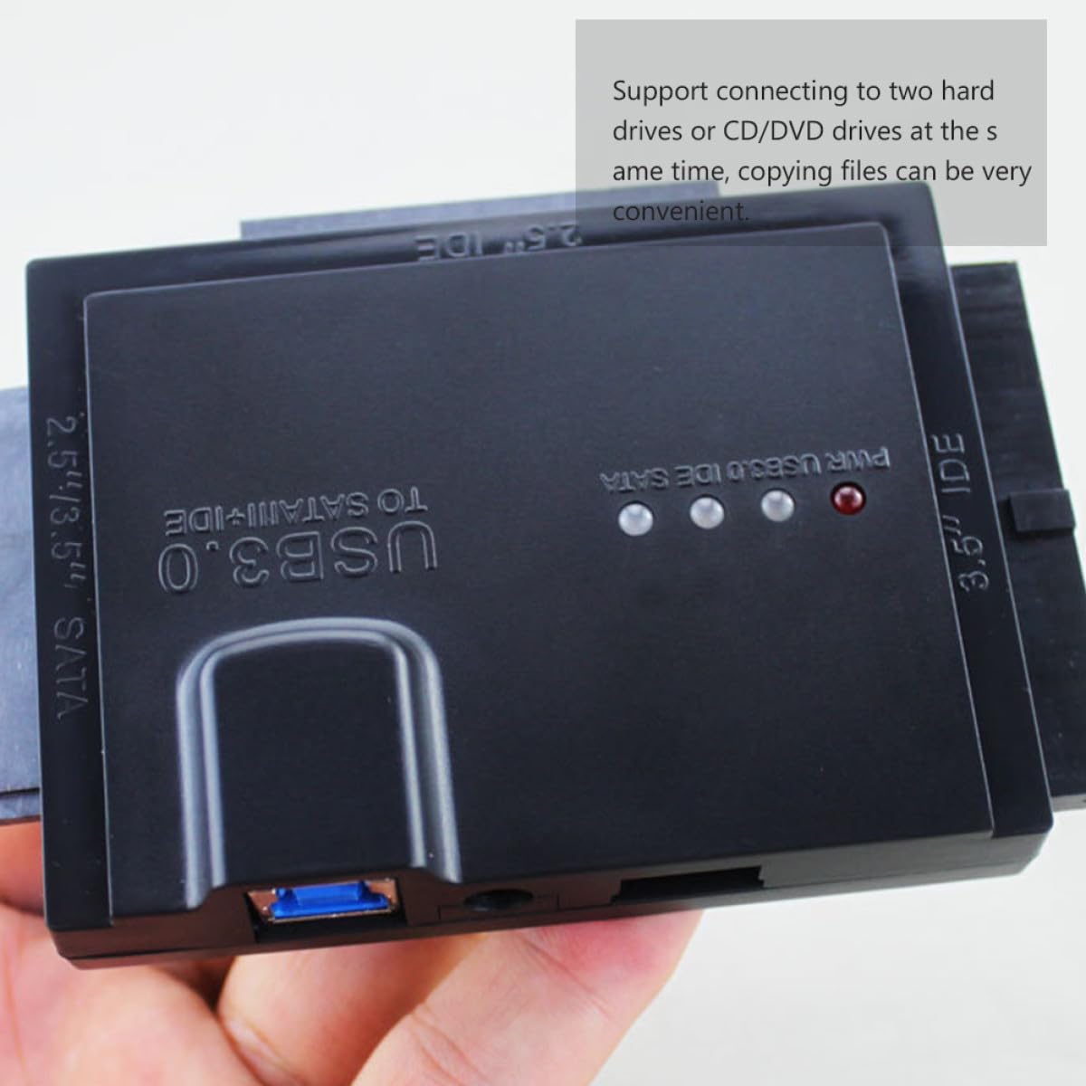 Adattatore per Hard Disk Ide USB 3.0 2, 5 3, 5 Pollici Nero