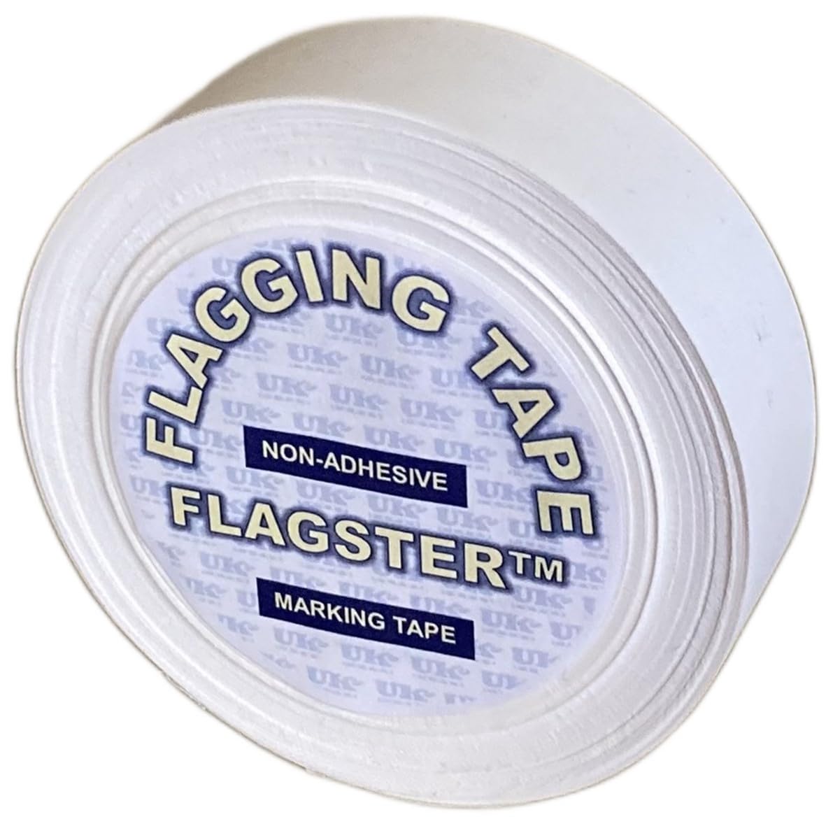 FLAGSTER Flagging Tape: WHITE non-adhesive marking tape - 30mm x 50M - forestry, construction, utilities, survey, orienteering