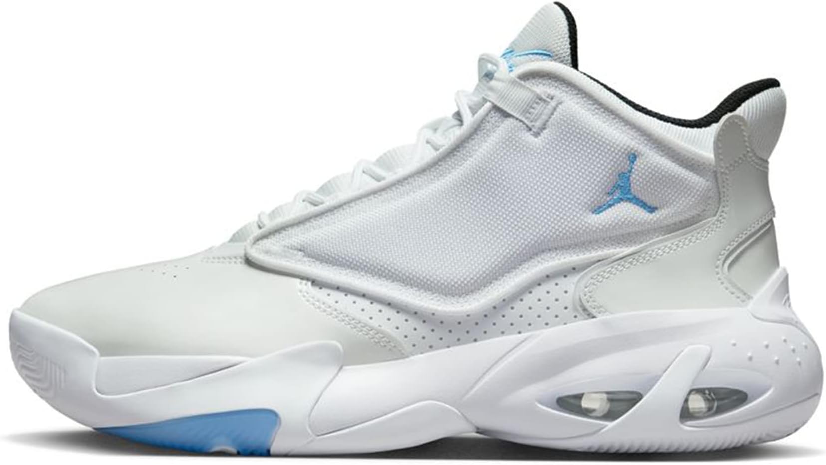 NikeMen's Jordan Max Aura 4 (White UNI Blue Black, us_Footwear_Size_System, Adult, Men, Numeric, Medium, Numeric_13)