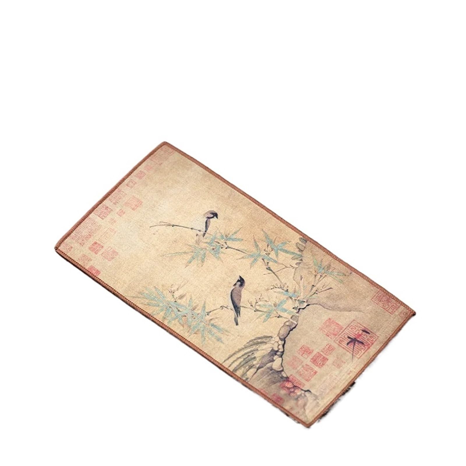 FGUJSUR Tea Towels Thickened Tea Towel Absorbent Water Rag Lotus Pattern Napkins Cloth Teaware Accessories(Color 02)