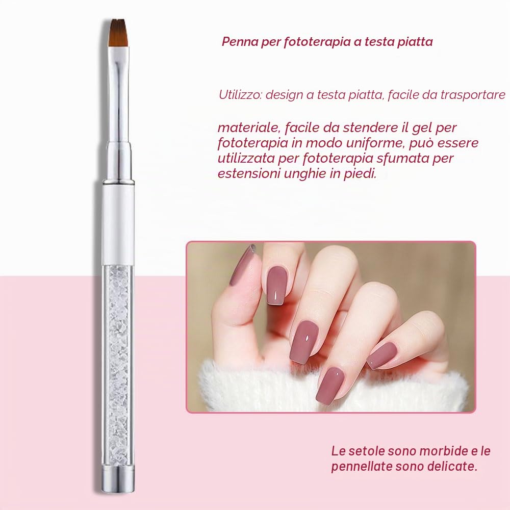 Pennello per Unghie, Pennello per Unghie in Gel, Pennello per Dipingere le Unghie, Design per Unghie in Gel UV, Strumenti per la Nail Art